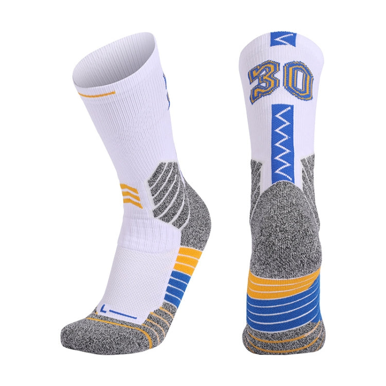 Men Terry Non-Slip Mid-Tube Sports Socks Basketball Socks