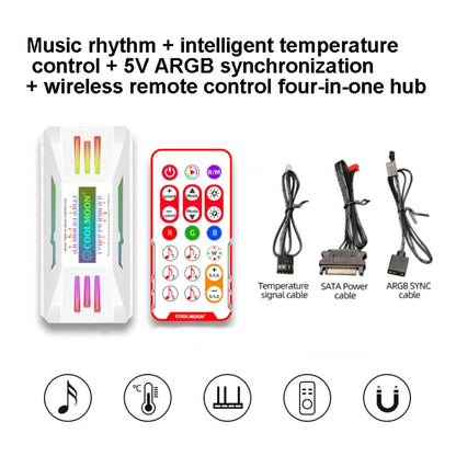 COOLMOON CM-MPAC PWM 5V ARGB Cooling Fan Remote Control For PC Case Chassis, Style: