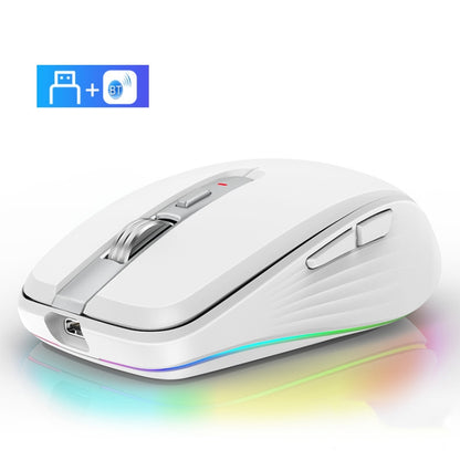 Fmouse M303 2400DPI Bluetooth&2.4G Dual Modes Rechargeable RGB Mouse