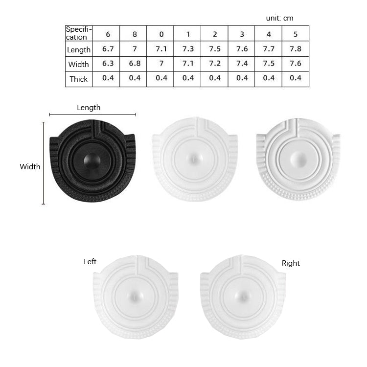 2 Pairs Sole Wear-Resistant Rubber Cuttable Sports Anti-Slip Sticker