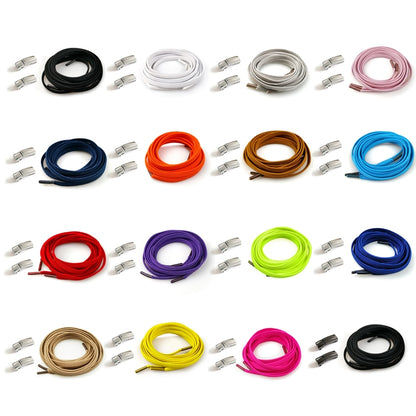 SLK28 Metal Magnetic Buckle Elastic Free Tied Laces, Style: Gold Magnetic Buckle