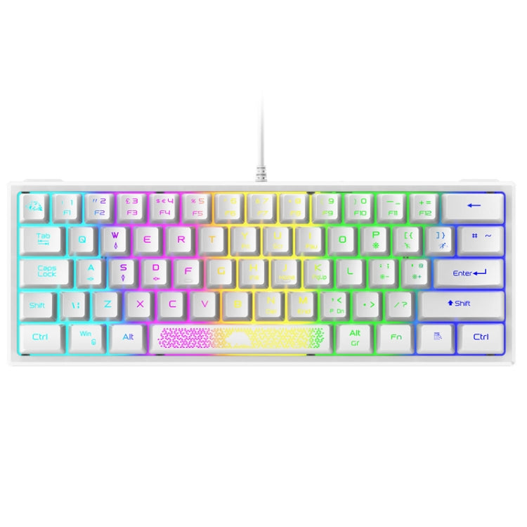 Проводная мини-клавиатура ZIYOU LANG K61 с 62 клавишами и RGB-подсветкой. Длина кабеля: 1,5 м.