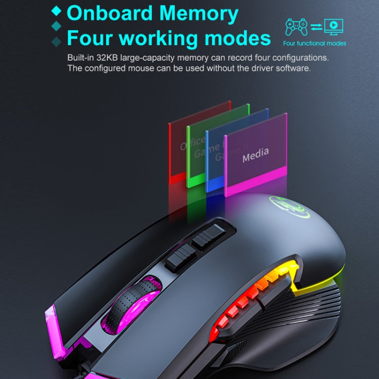 IMICE T70 8-Button 7200DPI RGB Lighting Programmable Wired Gaming Mouse, Cable Length: 1.8m