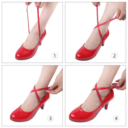 Cross Section High Heels Leather Shoes Anti-Heel Laces