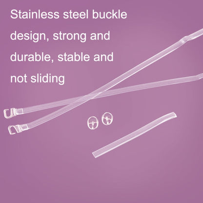 Transparent Silicone Invisible High Heels Leather Shoes Anti-Heel Laces