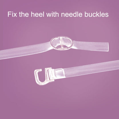 Transparent Silicone Invisible High Heels Leather Shoes Anti-Heel Laces