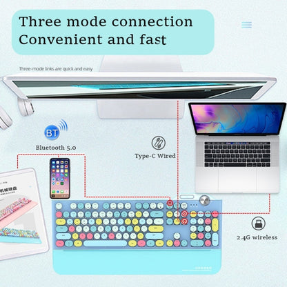 Mofii GEEZER G7 107 Keys Wired / Wireless / Bluetooth Three Mode Mechanical Keyboard, Cable Length: 1.5m