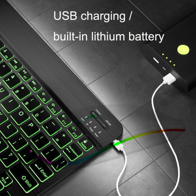 78 Keys 10 Inch RGB Colorful Backlit Bluetooth Keyboard For Mobile Phone / Tablet