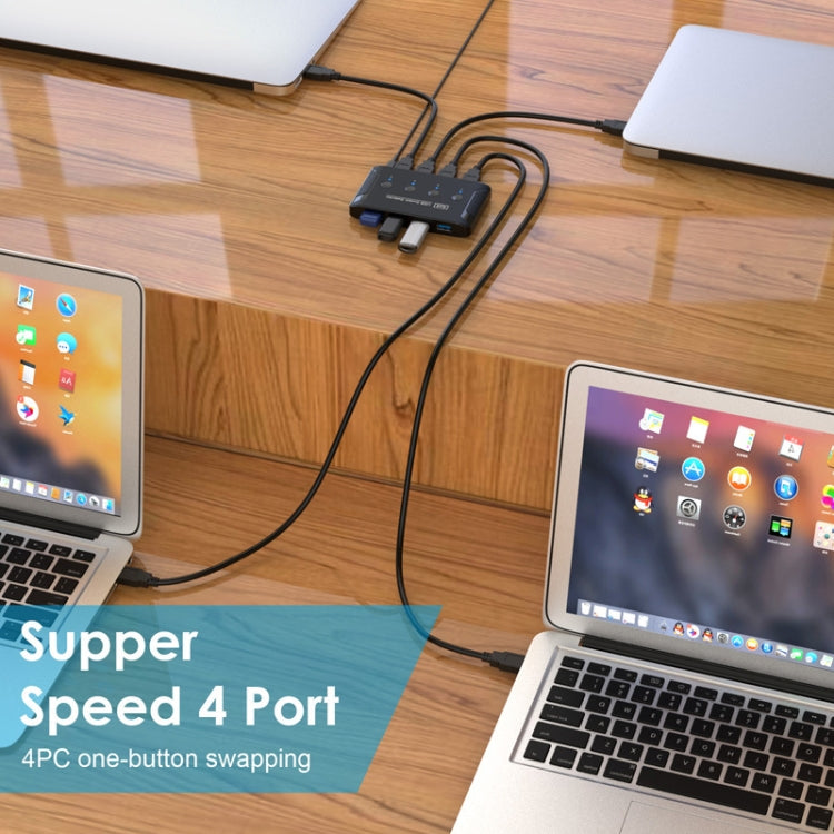 T29 USB3.0 Автоматический коммутатор-концентратор 4 входа 4 выхода для совместного использования принтеров