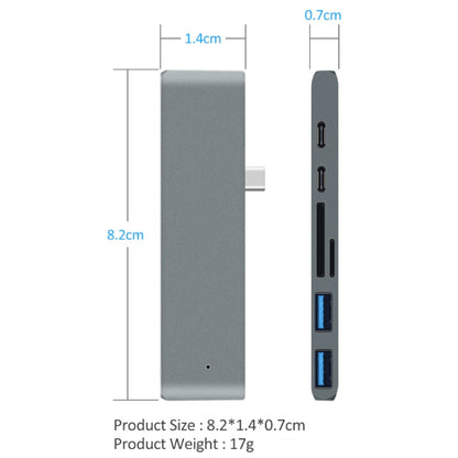 Док-станция TYPE-C - 4K HDMI HUB с картридером TF/SD для MacBook Pro