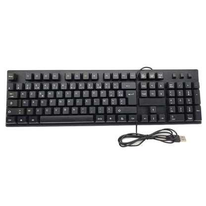 108 Keys Computer USB Wired Keyboard, Cable Length: 1.5m