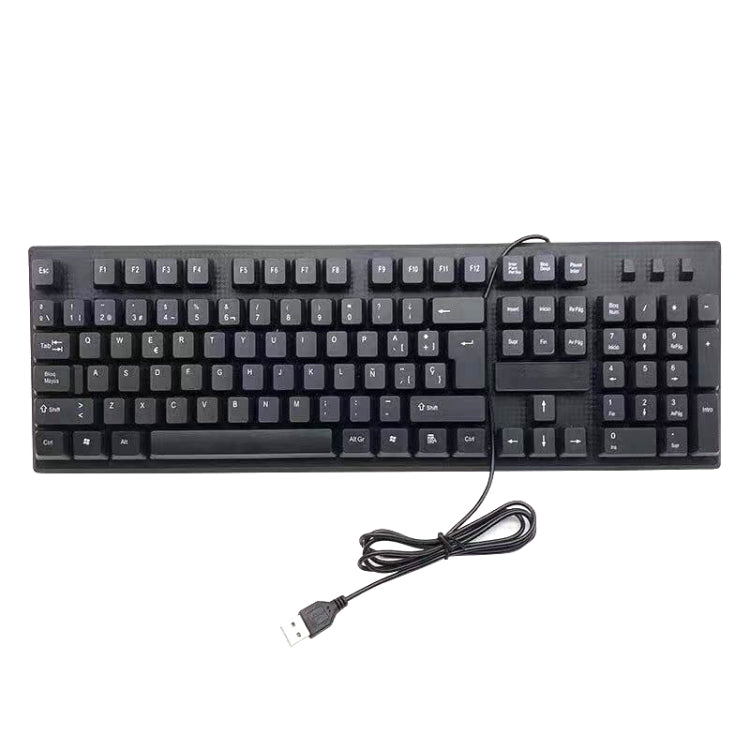 108 Keys Computer USB Wired Keyboard, Cable Length: 1.5m