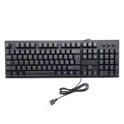 108 Keys Computer USB Wired Keyboard, Cable Length: 1.5m