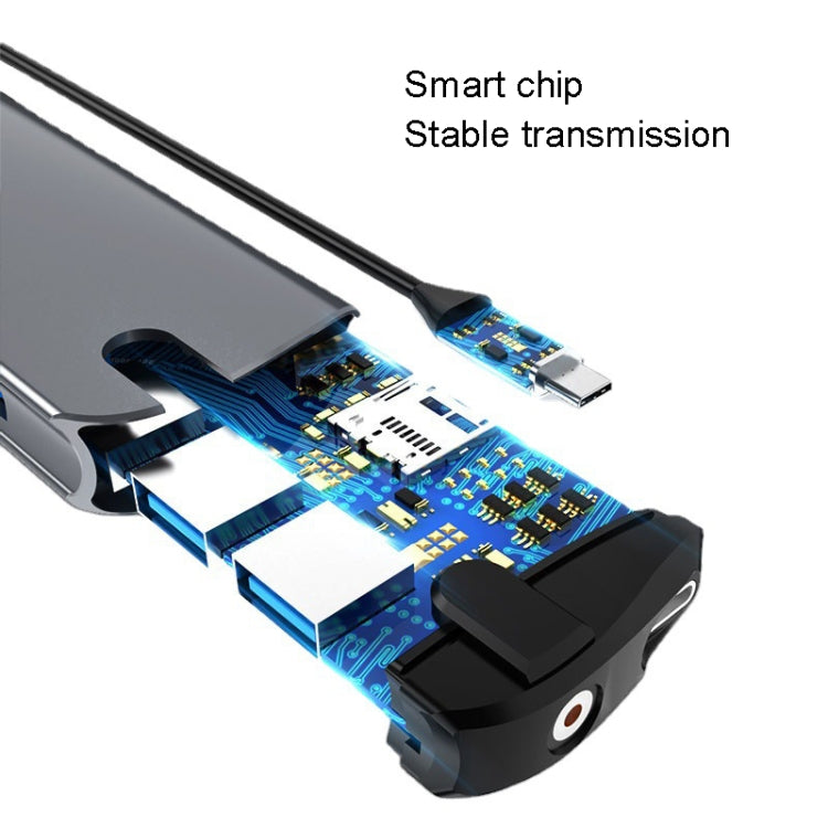 Док-станция Type-C 8-в-1 для ноутбука, USB-концентратор