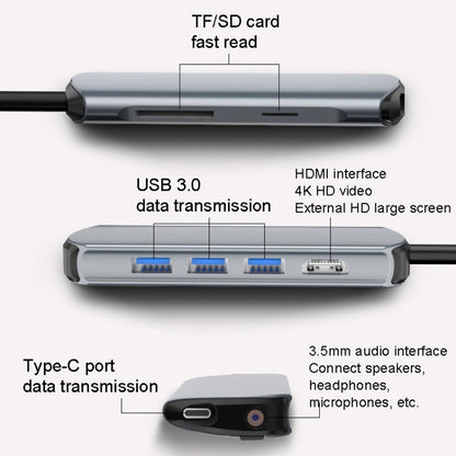 Док-станция Type-C 8-в-1 для ноутбука, USB-концентратор