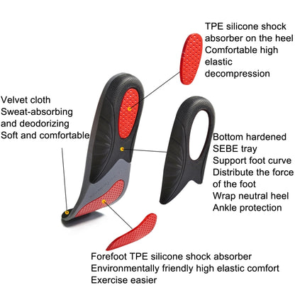 Silicone Shock-absorbing Breathable Sweat-absorbing TPE Insoles