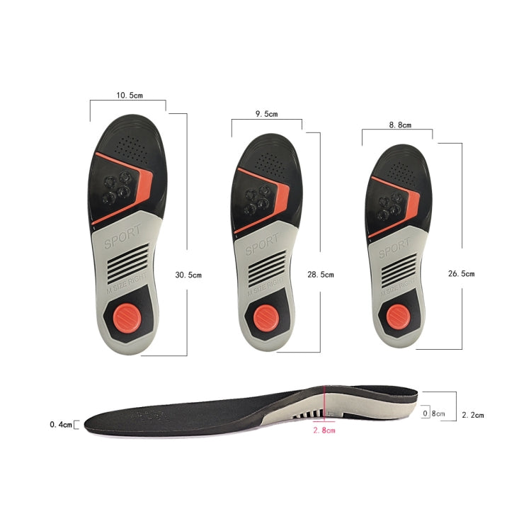 Спортивные и повседневные стельки TPE Shock Absorption Massage Arch Support, размер: s