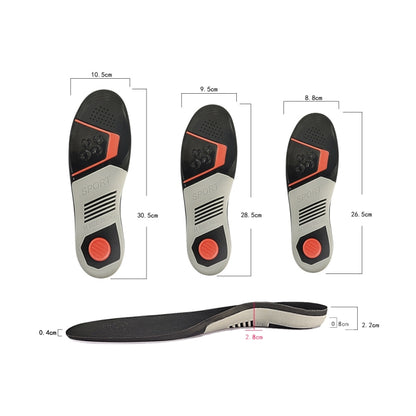 Спортивные и повседневные стельки TPE Shock Absorption Massage Arch Support, размер: s