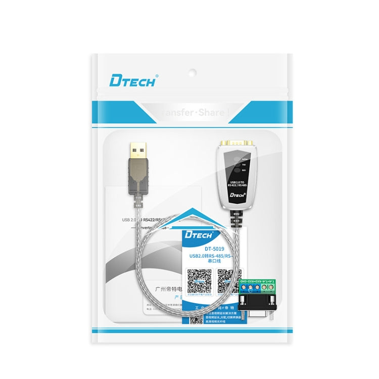 DTECH DT-5019 USB uz RS485/422 industriālo pārveidotāju seriālās līnijas komunikācijas adapteris
