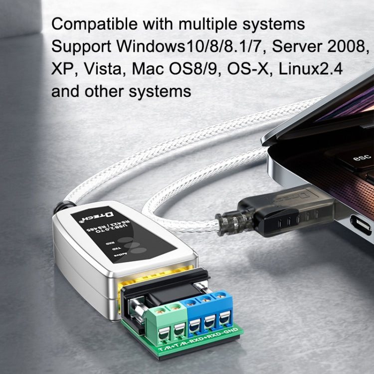 DTECH DT-5019 USB uz RS485/422 industriālo pārveidotāju seriālās līnijas komunikācijas adapteris