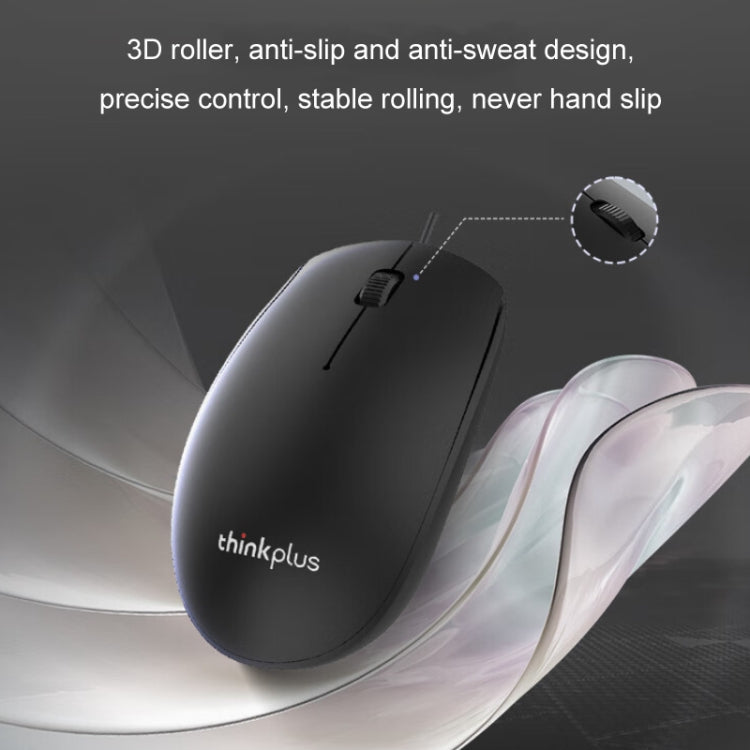 Комплект проводной офисной клавиатуры и мыши Lenovo Thinkplus USB