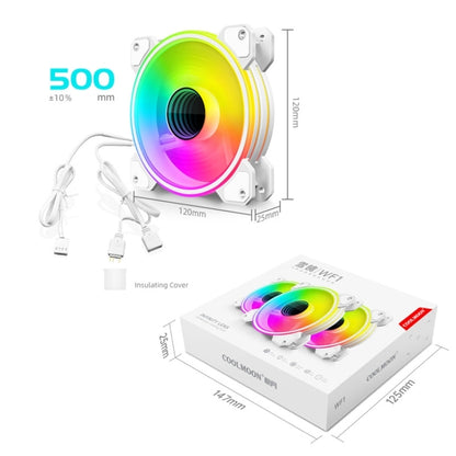 Вентилятор охлаждения корпуса COOLMOON 12 см с объективом Infinity Lens и ШИМ-подсветкой ARGB