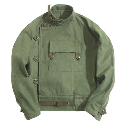 W1901101 Men Retro Jacket Comfortable Warm Coat