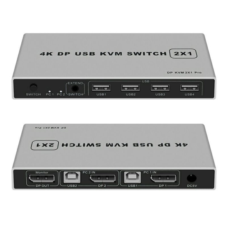 KYSW59 60 Гц DP USB KVM-переключатель 2-в-1 для совместного использования компьютера