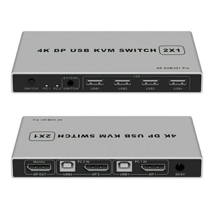 KYSW59 60 Гц DP USB KVM-переключатель 2-в-1 для совместного использования компьютера
