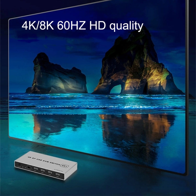 KYSW59 60 Гц DP USB KVM-переключатель 2-в-1 для совместного использования компьютера