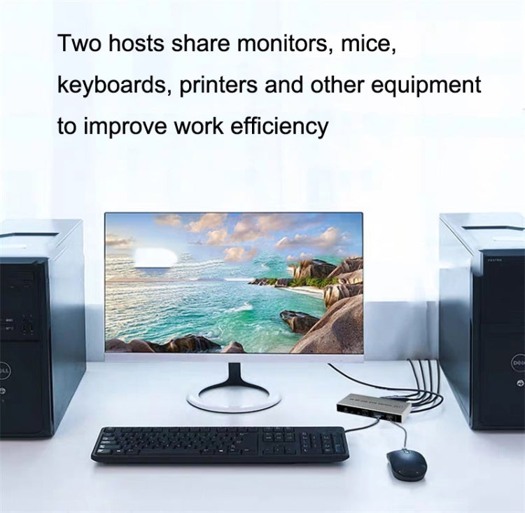 KYSW59 60 Гц DP USB KVM-переключатель 2-в-1 для совместного использования компьютера