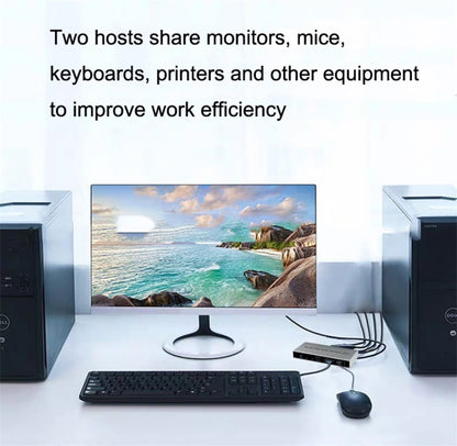 KYSW59 60 Гц DP USB KVM-переключатель 2-в-1 для совместного использования компьютера