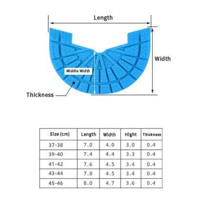 2 Pairs Thickened Rubber Sole Heel Wear-Resistant Non-Slip Patch