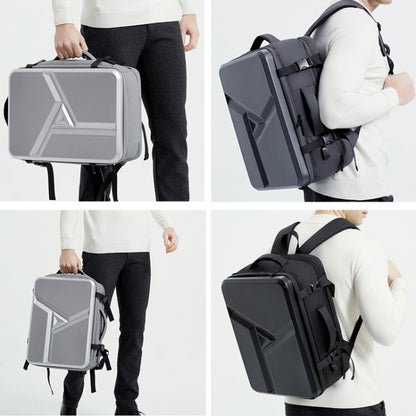 Large-capacity Waterproof Expandable Hard Shell Backpack with USB Charging Hole