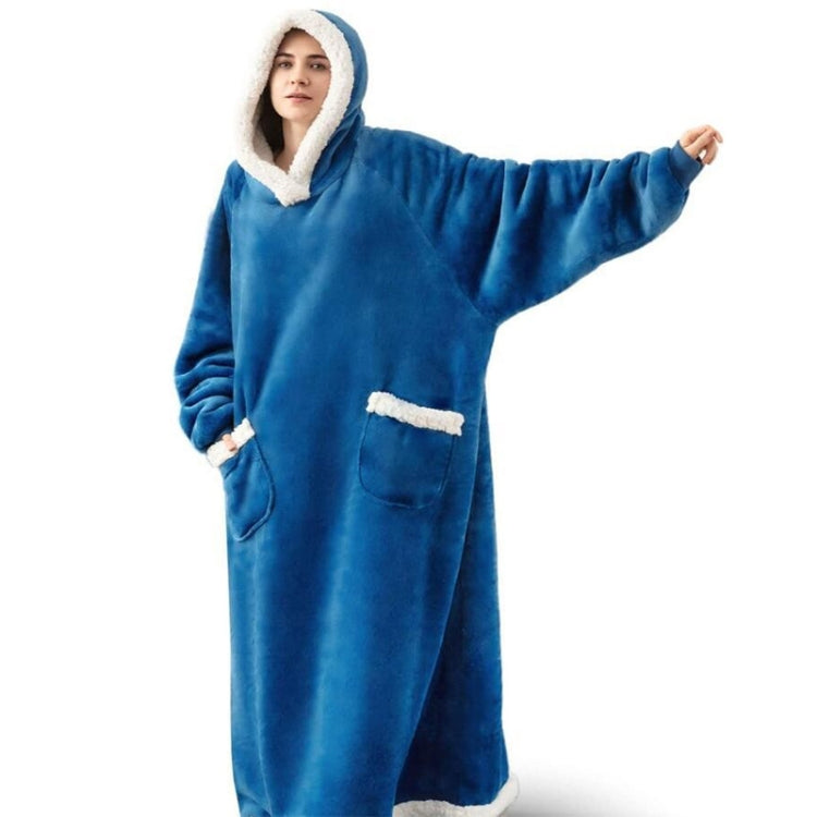 Wearable Flannel Blanket Hoodie for Adult Women and Men