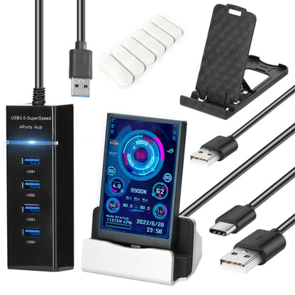 3,5 collu IPS Skatīt visu datora monitoru USB šasijas vice ekrāns