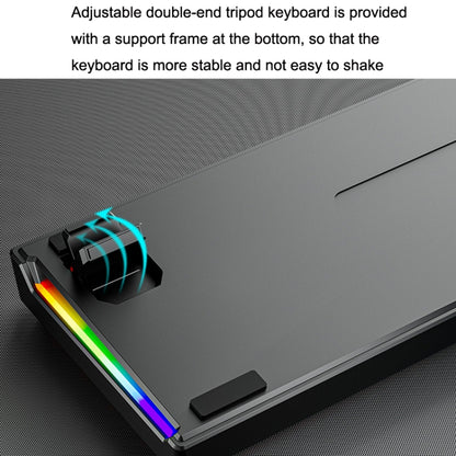LEAVEN K620 61 Keys Hot Plug-in Glowing Game Wired Mechanical Keyboard, Cable Length: 1.8m