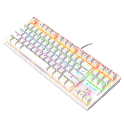 ZIYOULANG K2 87 Keys Office Laptop Punk Glowing Mechanical Wired Keyboard, Cable Length: 1.5m, K2 Black, K2 White, K2 Pink, K2 Blue