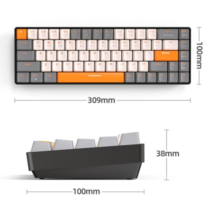 ZIYOU LANG K68 68 Keys Bluetooth Wireless Dual Model Mechanical Keyboard, Style: