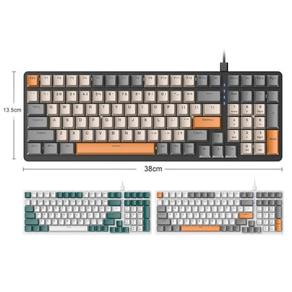 Игровая светящаяся проводная механическая клавиатура ZIYOU LANG K3 со 100 клавишами, длина кабеля: 1,5 м, стиль: