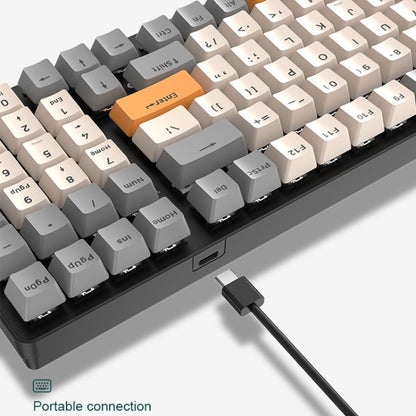 Игровая светящаяся проводная механическая клавиатура ZIYOU LANG K3 со 100 клавишами, длина кабеля: 1,5 м, стиль: