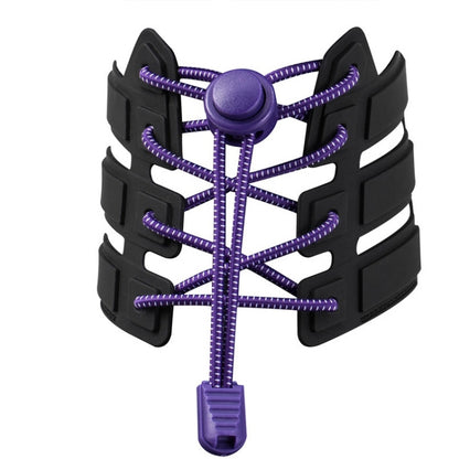 1pair Spring Buckle Lazy Elastic Shoelaces For Adults And Children