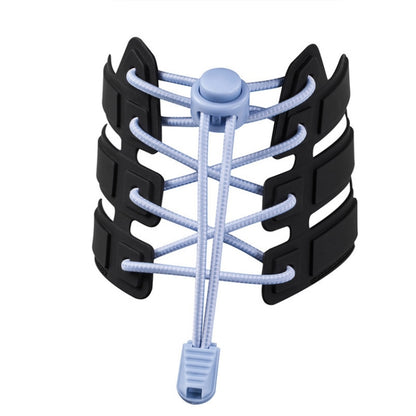 1pair Spring Buckle Lazy Elastic Shoelaces For Adults And Children