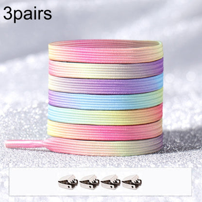3PARSE ELASTIC NO TIE SHOELACES Металлические замки ослепительные цветные шнурки