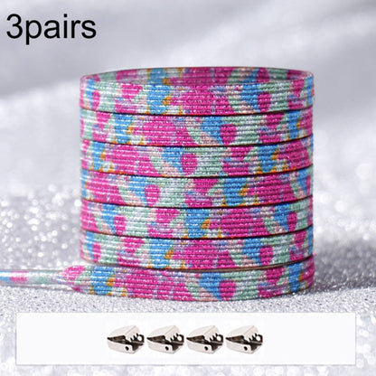 3PARSE ELASTIC NO TIE SHOELACES Металлические замки ослепительные цветные шнурки