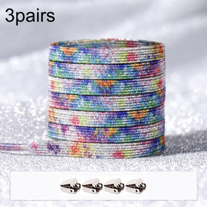3PARSE ELASTIC NO TIE SHOELACES Металлические замки ослепительные цветные шнурки