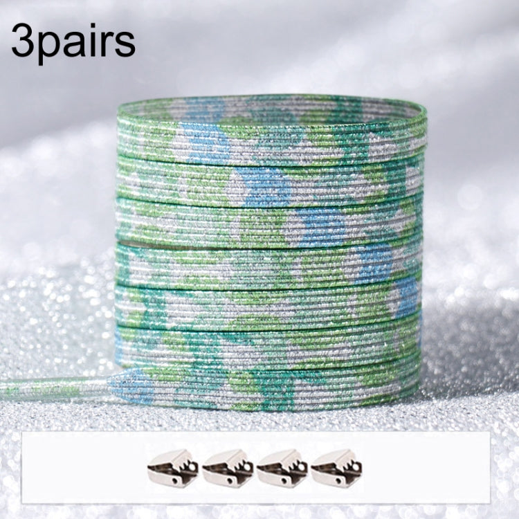 3PARSE ELASTIC NO TIE SHOELACES Металлические замки ослепительные цветные шнурки