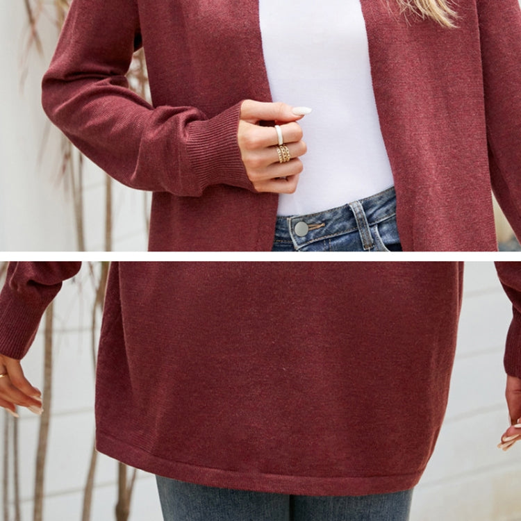 Women Mid-length Sweater Jacket Temperament Loose Knitted Cardigan
