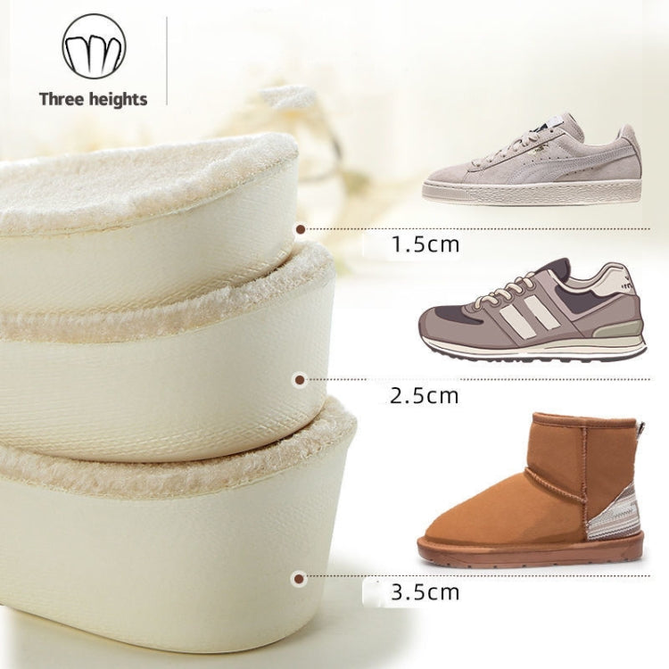 3pairs Winter Velvet Insoles Warm Inner Height Increase Insoles