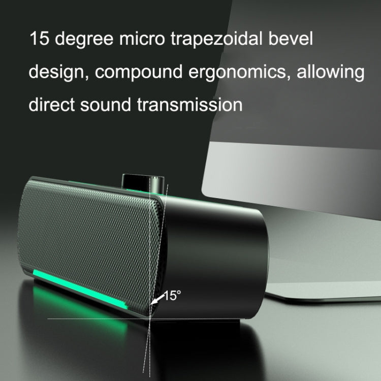 Светодиодные светящиеся стереоколонки HIFI для компьютера, длинные игровые проводные аудиосистемы